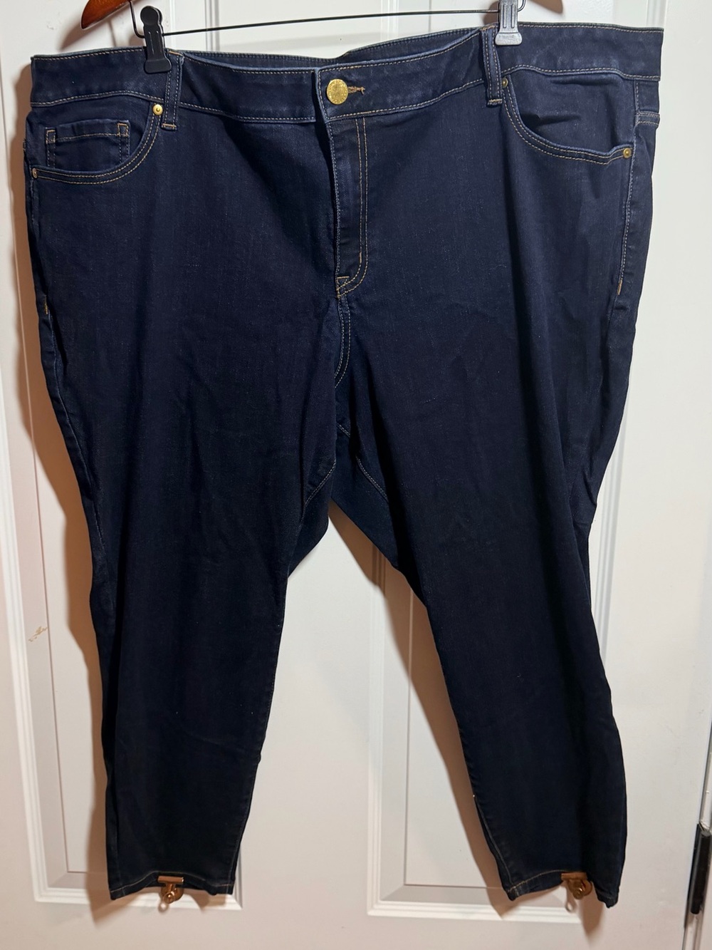 Lane Bryant Dark Blue Flex Magic Mid-rise Skinny Jeans